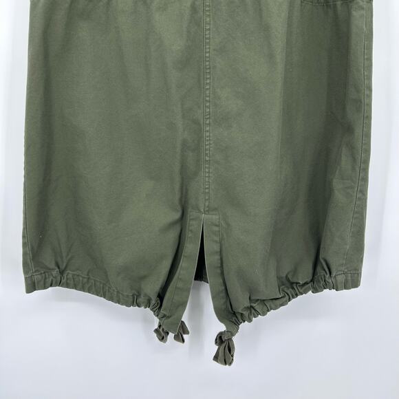 RO & DE Anthropologie Olive Green Utility Zip Vest Pockets Drawstring Womens M - Picture 10 of 11